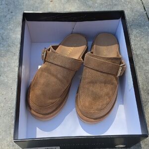 Madden Girl Brown Suede Mules